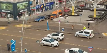 Erzurum trafiğine binlerce araç kaydı