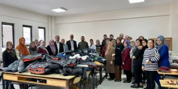 Kursiyerlerin diktiği montlar Gazze’ye