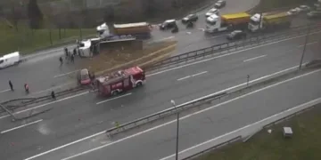 Basın Ekspres yolunda zincirleme kaza