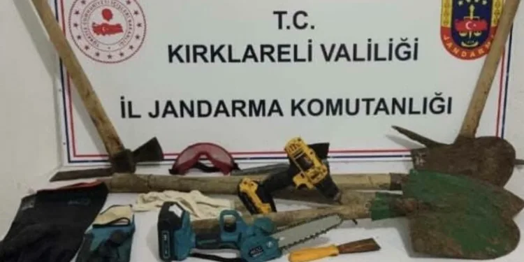 Kırklareli’de kaçak kazı yapan şüpheliler yakalandı