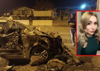 Paramparça olan otomobil, genç kıza mezar oldu