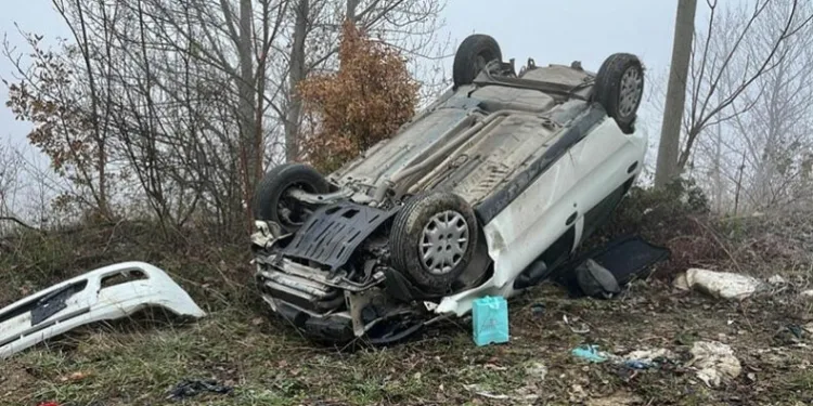 Kontrolden çıkan otomobil takla attı: 1 yaralı