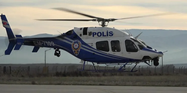 Amasya’da helikopter destekli trafik denetimleri