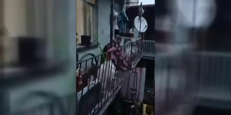 Denizli’de aranan şüpheli balkondaki örtünün altından çıktı