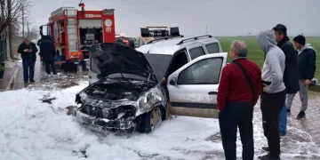 Garajda korkutan yangın