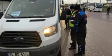 Servis araçlarına şafak denetimi