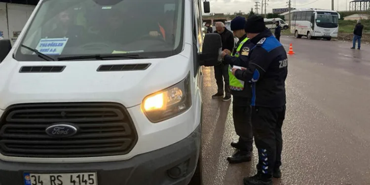 Servis araçlarına şafak denetimi