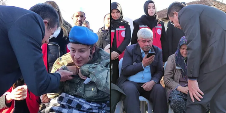 Cumhurbaşkanı Erdoğan şehit ailesiyle görüştü