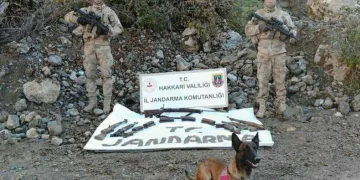 Hakkari kırsalında silah ele geçirildi