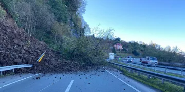 Artvin’de heyelan: Karayolu ulaşıma kapandı