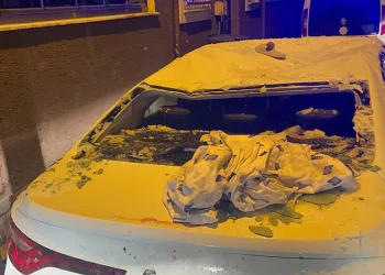 Çatıdaki anteni temizlerken 4. kattan otomobilin üstüne düştü