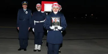 Şehit Muhammed Tunahan Evcin’in naaşı Eskişehir’e getirildi