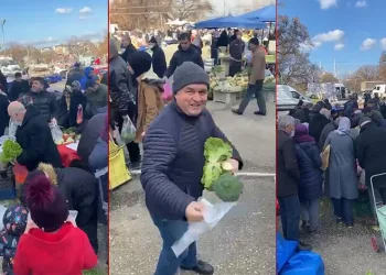 Bursa’da pazar tezgahını satın alıp vatandaşlara dağıttı