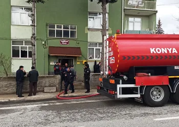 Konya’da evde çıkan yangında 4 kişi yaralandı