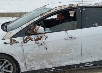 Tarlaya uçan araçtan sağ kurtuldular