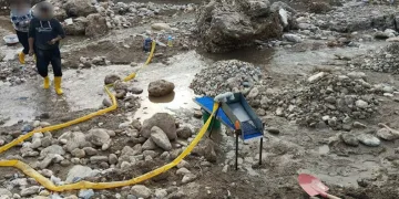 Dere yatağında izinsiz altın arayan 6 şüpheli yakalandı