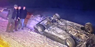 Konya’da otomobil şarampole devrildi: 4 yaralı
