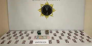 881 adet sentetik ecza ele geçirildi: 1 gözaltı