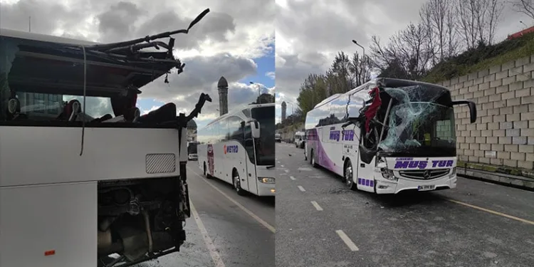 15 Temmuz Demokrasi Otogarı’nda iki yolcu otobüsü çarpıştı