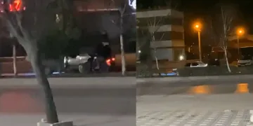 İnegöl’de yakıtı biten aracı böyle götürdüler