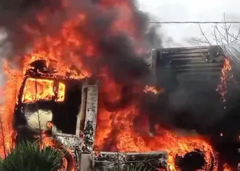 Bursa’da yol kenarına bırakılan tır alev topuna döndü