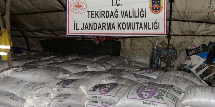 Tekirdağ’da 17 ton sahte gübre ele geçirildi