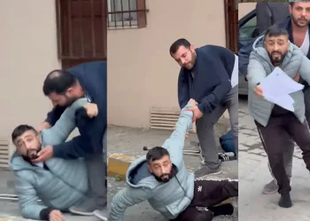 Büyü yapıldığını iddia ederek kendini yerden yere attı