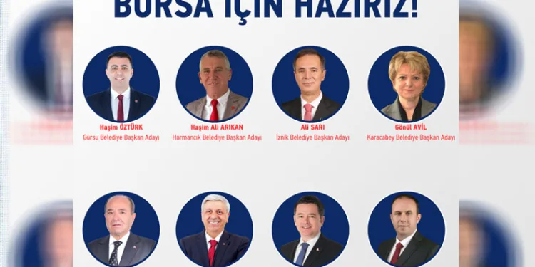 CHP Bursa’da 8 ilçenin adayı belli oldu
