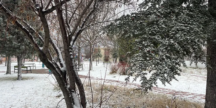 Eskişehir güne karla uyandı