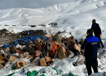 Tarihi geçmiş bir kamyon gıda imha edildi