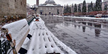 Erzurum’dan kar manzaraları