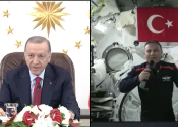 Cumhurbaşkanı Erdoğan Türk astronot ile görüştü