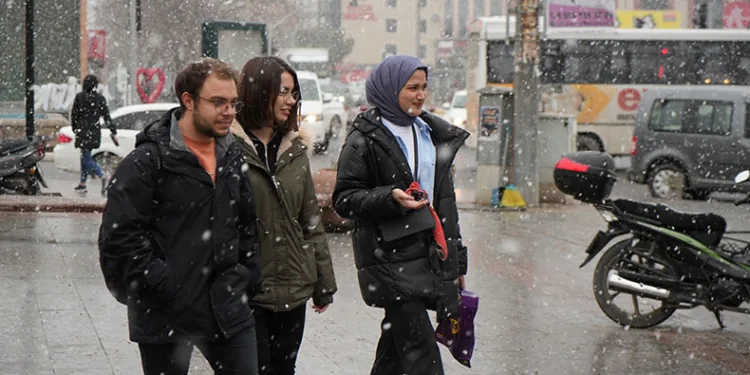 Erzincan’da kar yağışı vatandaşları sevindirdi