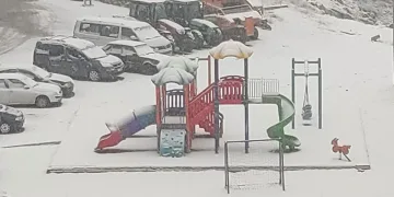 Aşkale’de kar yağışı etkili oluyor