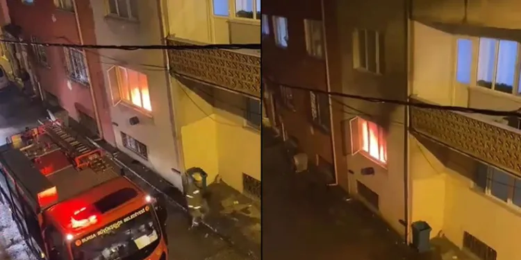 Eşiyle tartışınca evi ateşe verdi