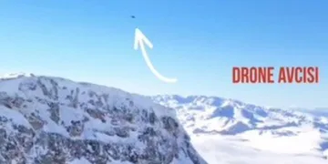 Erzincan’da kartal drone avladı