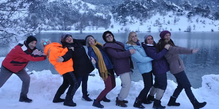 Çubuk Gölü’nde kış güzelliği yaşanıyor