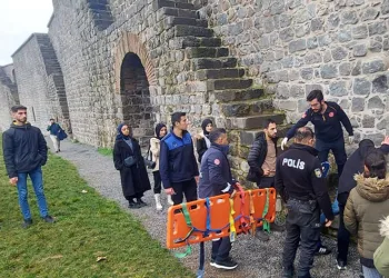Diyarbakır’da surların merdiveninden yuvarlanan kız yaralandı