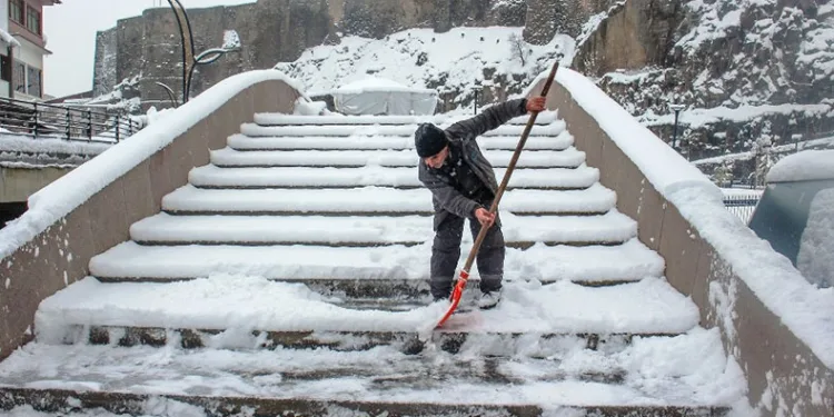 Bitlis’te kar yağışı ve soğuk hava etkili oldu