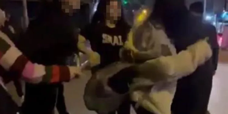 Kız öğrenciler kavga etti, arkadaşları izledi