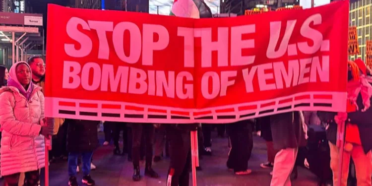 Beyaz Saray önünde “Yemen” protestosu