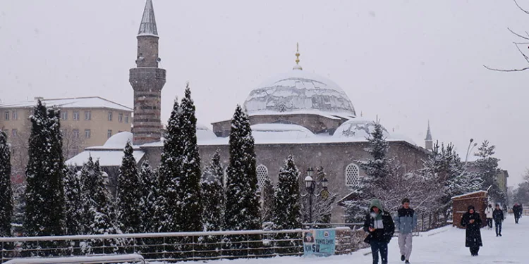 Erzurum beyaza büründü