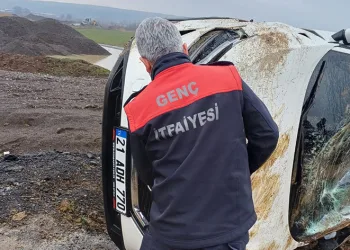 Kontrolden çıkan otomobil takla attı