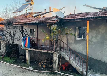 Tavşanlı’nın Dümrekulu köyünde yangın