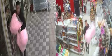 Girdiği marketten oyuncak ayı çaldı
