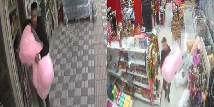 Girdiği marketten oyuncak ayı çaldı