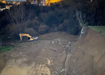 İnşaat alanında toprak kayması