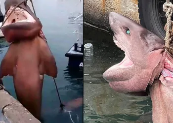 Cam göz köpekbalığı kıyıya vurdu