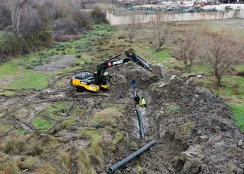 Ana kanalizasyon hattında yenileme çalışması