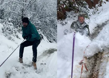 Rizeliler karı eğlenceye dönüştürdü